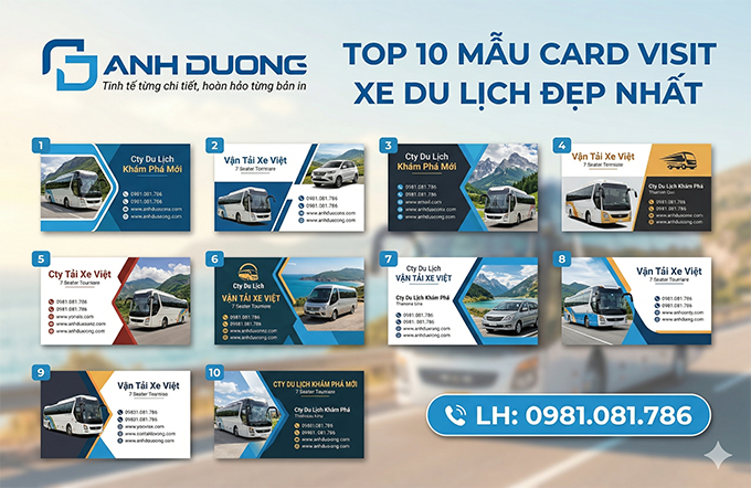 Top 10 mẫu card visit xe du lịch ấn tượng nhất