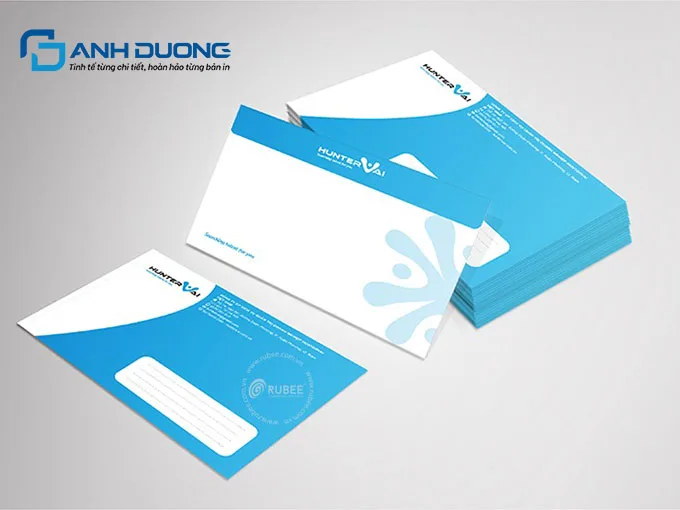 Mẫu bố cục phong bì thiết kế bằng Word