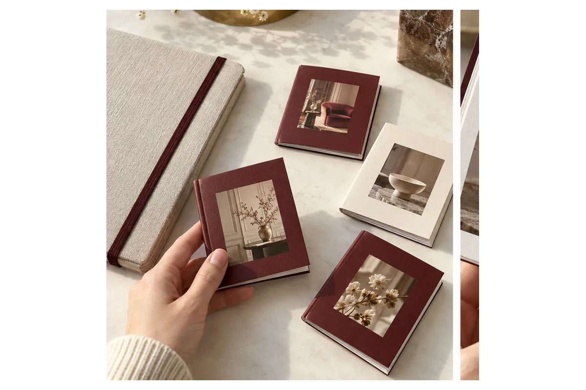 Catalogue mini thường dùng kích thước nào? – ảnh chụp catalogue minh họa