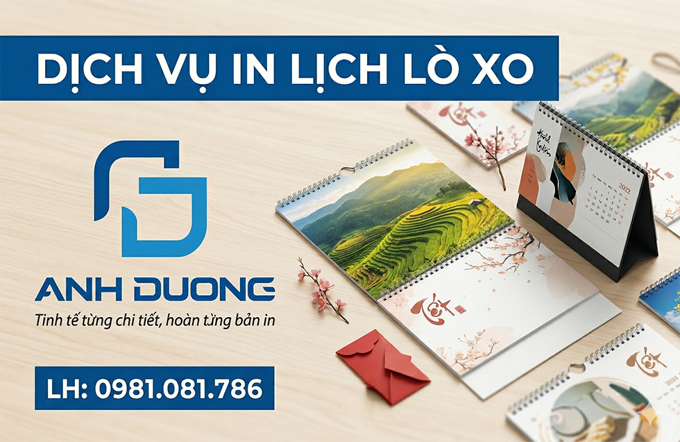Dịch vụ in lịch lò xo