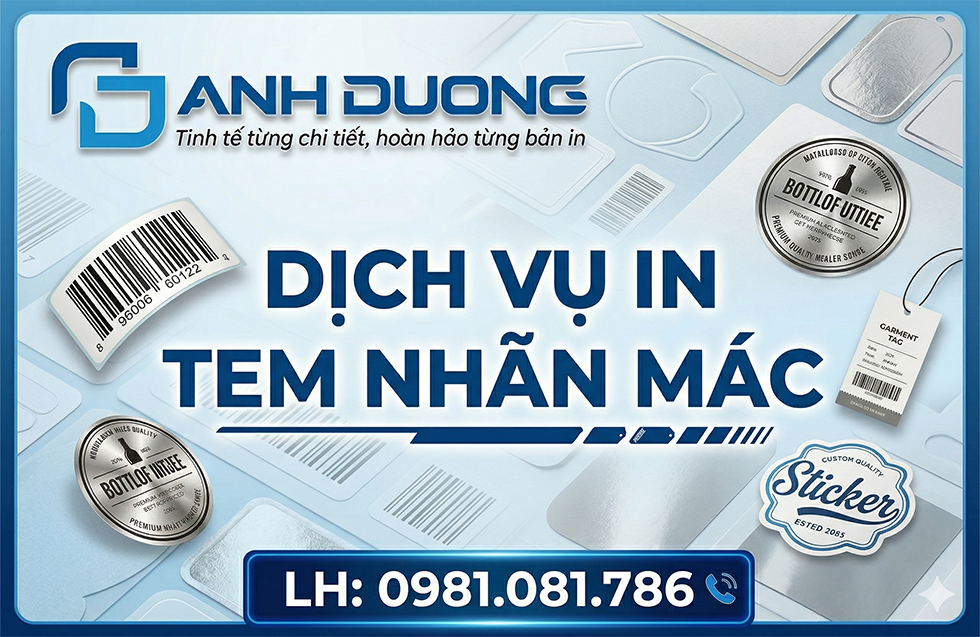 Dịch vụ in tem nhãn mác theo yêu cầu, lấy ngay tại Hà Nội