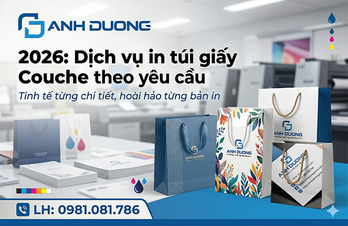 Dịch vụ in túi giấy Couche theo yêu cầu