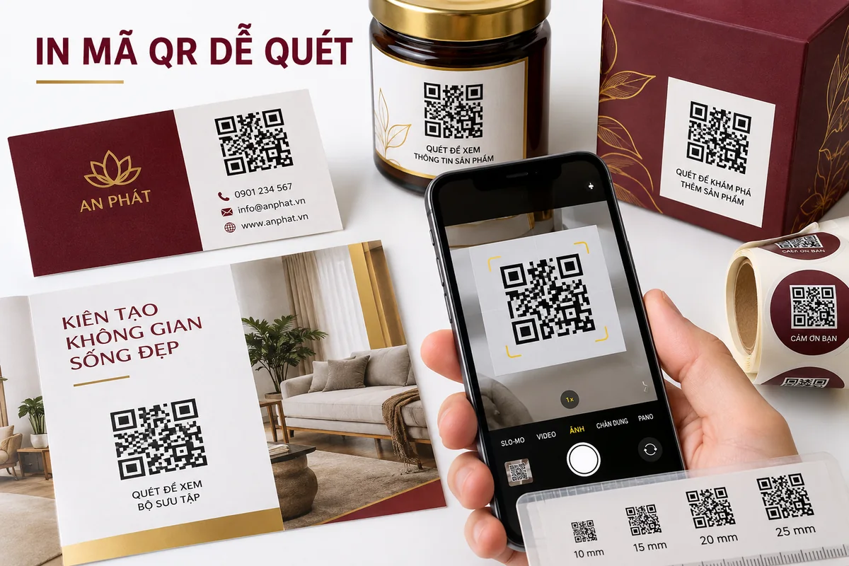 Nguyên tắc giúp mã QR dễ quét – ảnh chụp sản phẩm minh họa