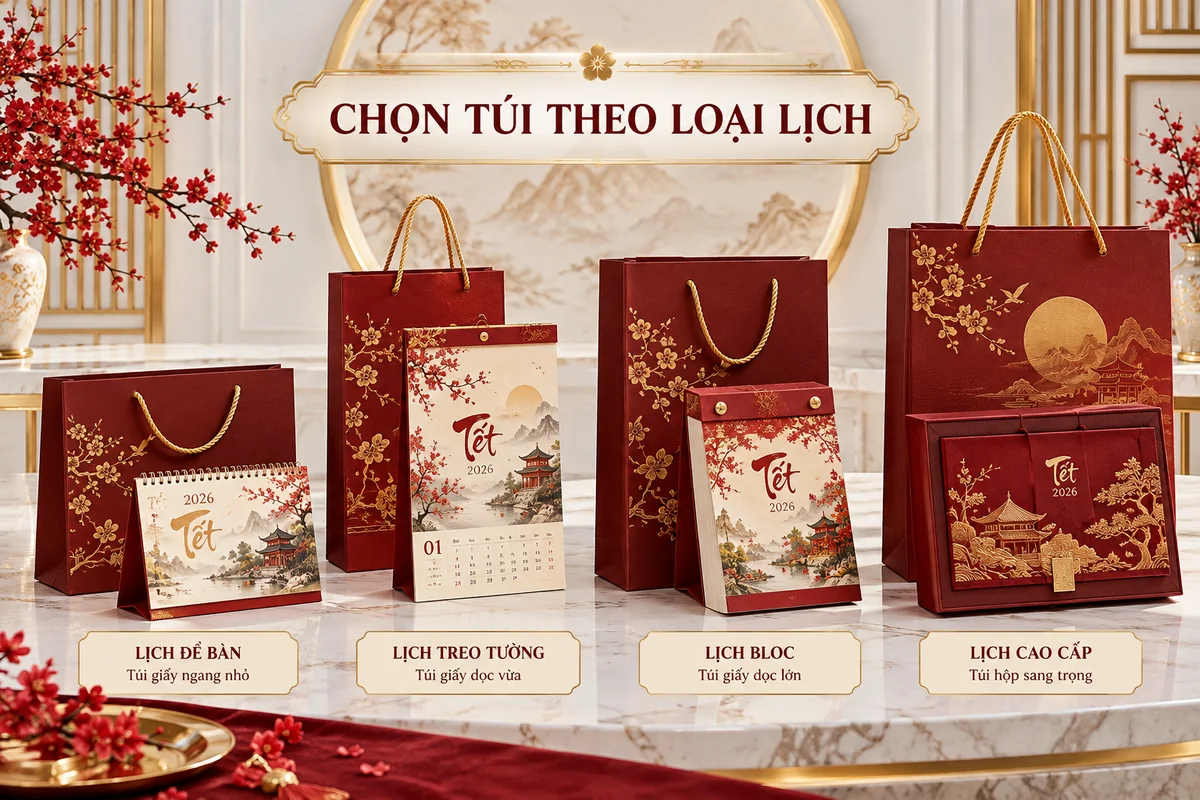 Chọn túi theo loại lịch – ảnh chụp thực tế
