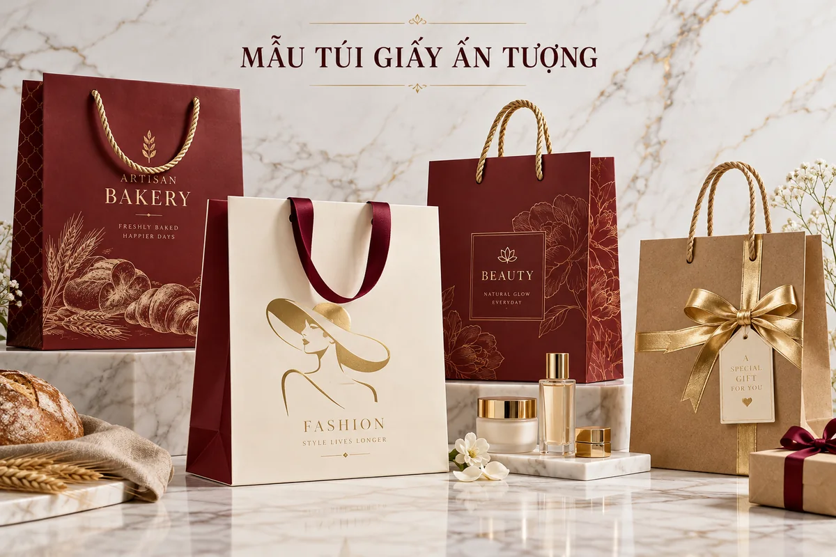 Một số mẫu in túi giấy ấn tượng tại Ánh Dương – ảnh chụp thực tế