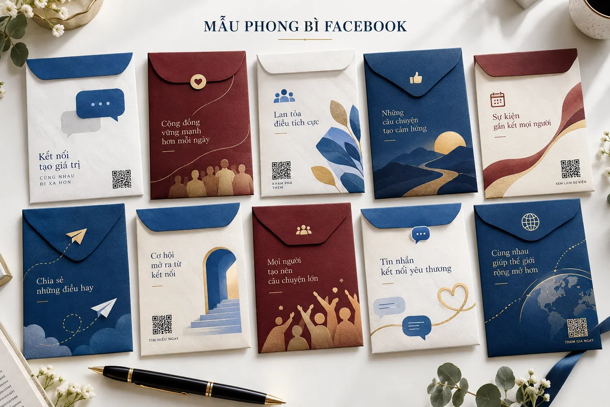 Hướng dẫn in phong bì Facebook độc đáo và sáng tạo nhất 2026 1 10 mẫu thiết kế phong bì Facebook độc đáo năm 2026 – ảnh chụp thực tế