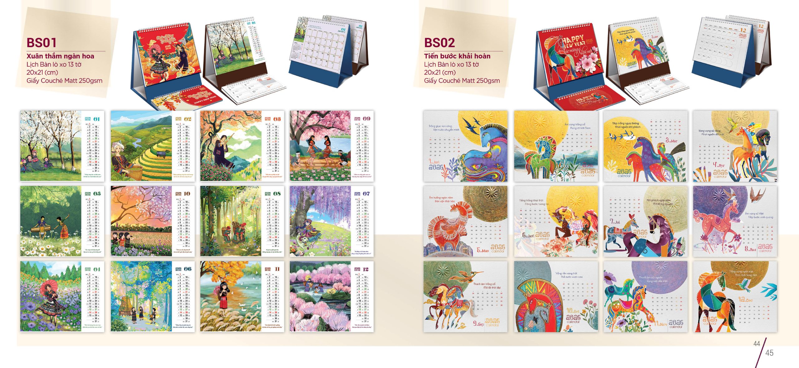 20+ mẫu in lịch Tết 2026 đẹp, sang trọng, hợp phong thủy 3 CATALOGUE BONGSEN CALENDAR 2026 24 1 scaled