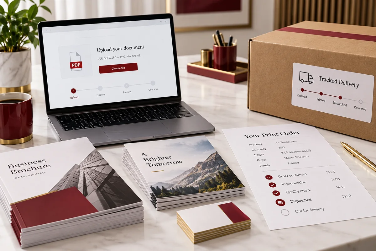 Quy trình đặt in tài liệu online tại Ánh Dương – hình ảnh minh họa thực tế