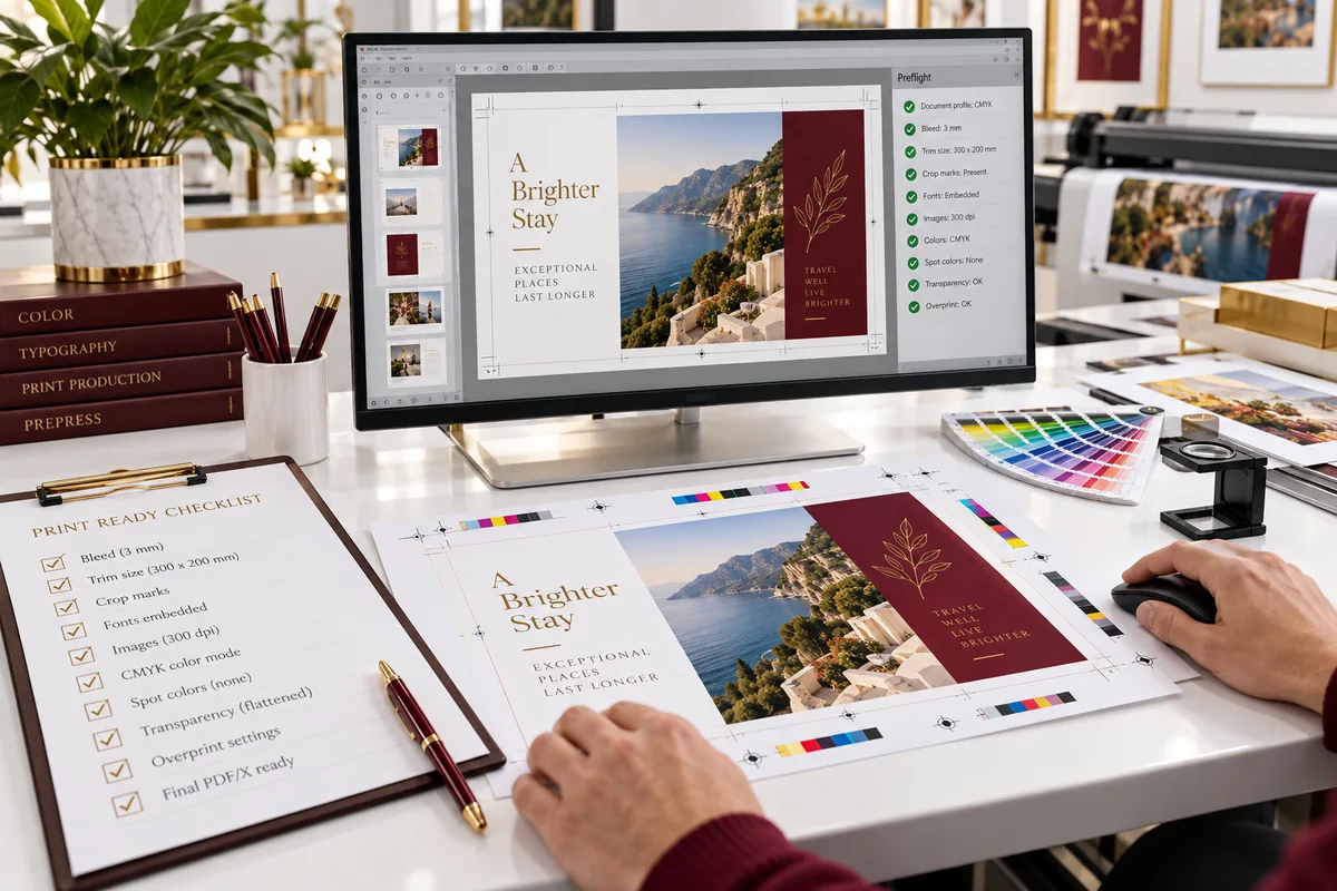Kiểm tra bleed font hình ảnh và hệ màu trước khi in