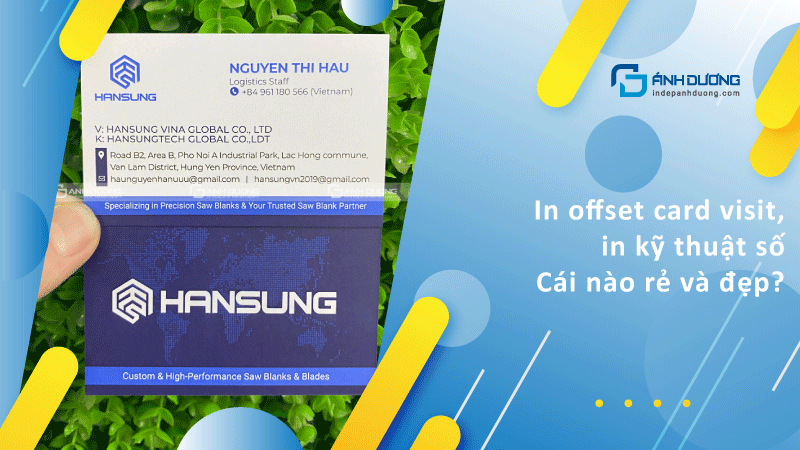 in offset card visit