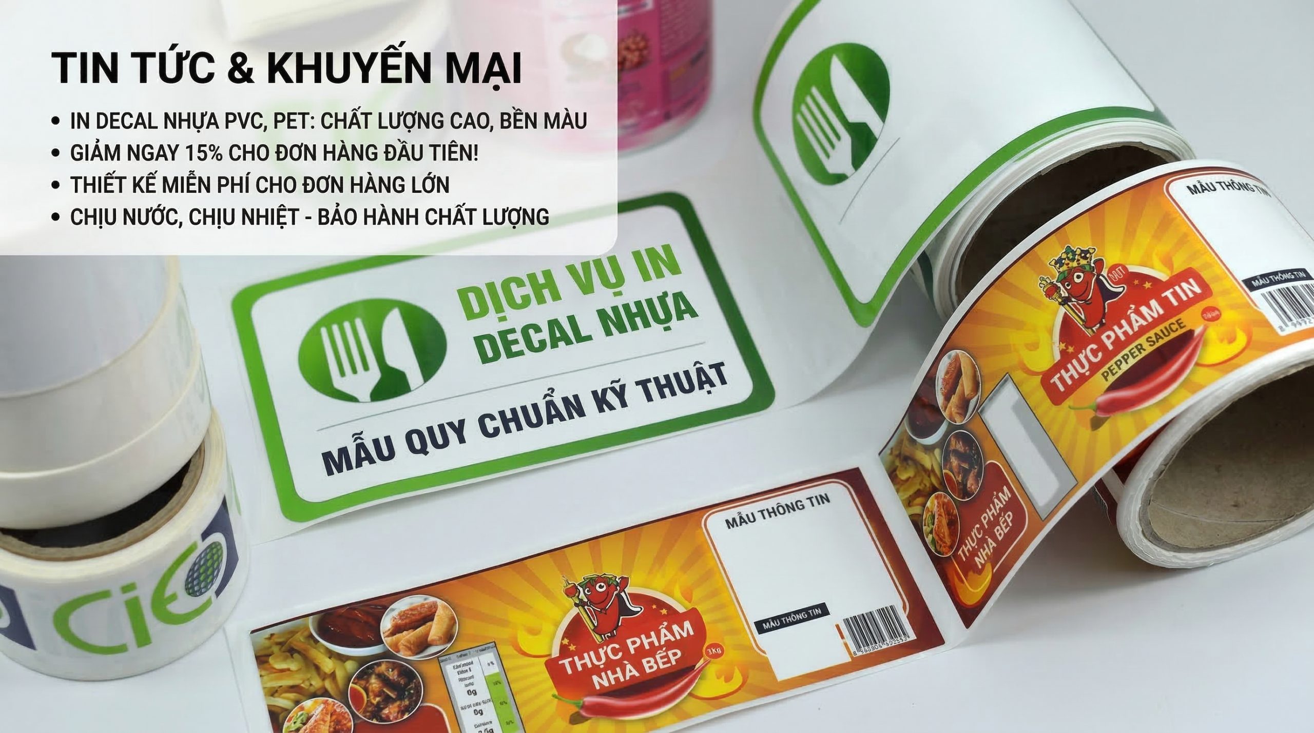 In Decal Nhựa: Báo Giá Mới Nhất & Giải Pháp "Cứu Cánh" Cho Tem Nhãn Bền Đẹp