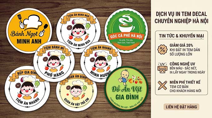 In tem decal Hà Nội: Báo giá chi tiết, Bí quyết in rẻ & Lấy ngay
