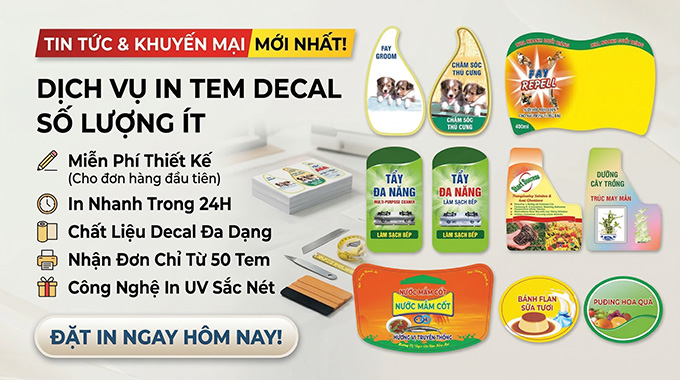 In tem decal số lượng ít: Giải pháp tiết kiệm cho Startup và hộ kinh doanh