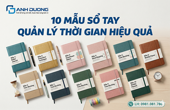 Bật mí 10 mẫu sổ tay quản lý thời gian hiệu quả