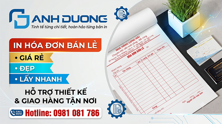 In Hóa Đơn Bán Lẻ Giá Rẻ, Đẹp, Lấy Nhanh