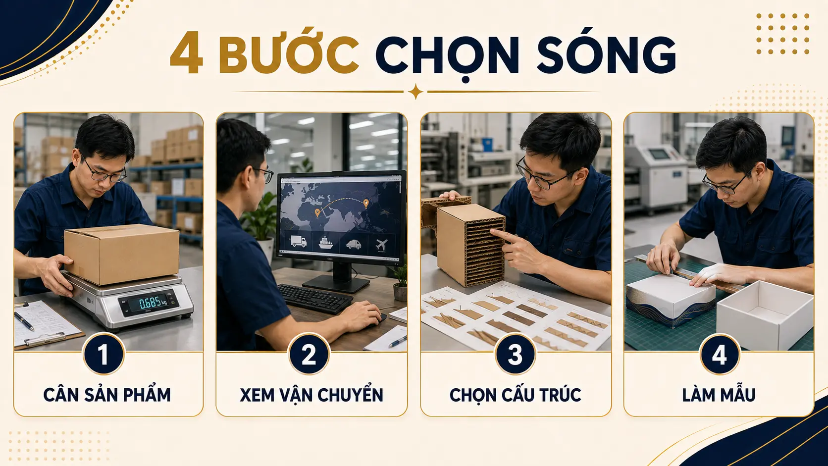 Quy trình chọn sóng carton theo sản phẩm logistics và test