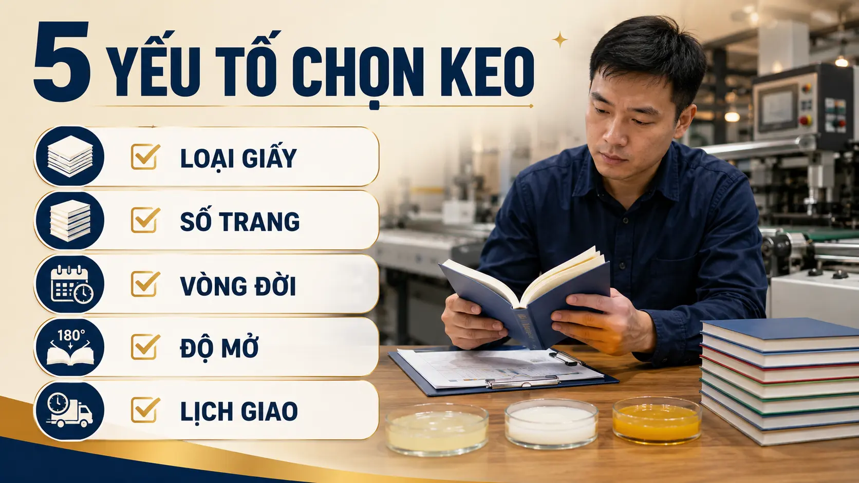 Keo PUR và EVA khác nhau thế nào? Chọn gáy sách bền và mở đẹp 2 Năm yếu tố chọn keo PUR hoặc EVA cho ấn phẩm