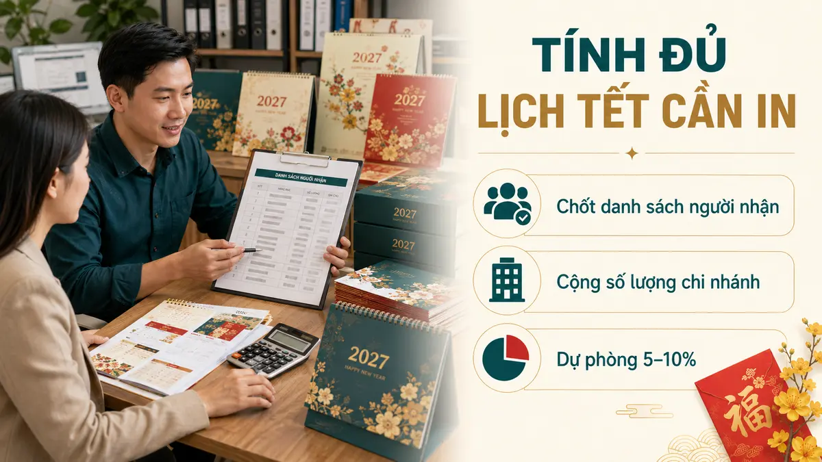 Cách tính số lượng lịch Tết cần in cho doanh nghiệp