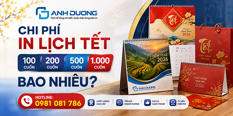 Chi Phí In Lịch Tết 100, 200, 500, 1.000 Cuốn Bao Nhiêu?