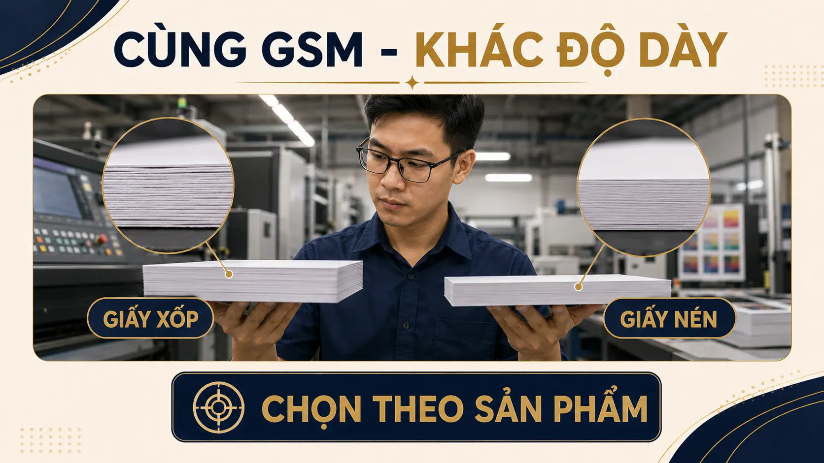 GSM không phải độ dày: Cách chọn giấy theo định lượng, độ dày và độ cứng 1 Phân biệt GSM caliper và bulk của giấy