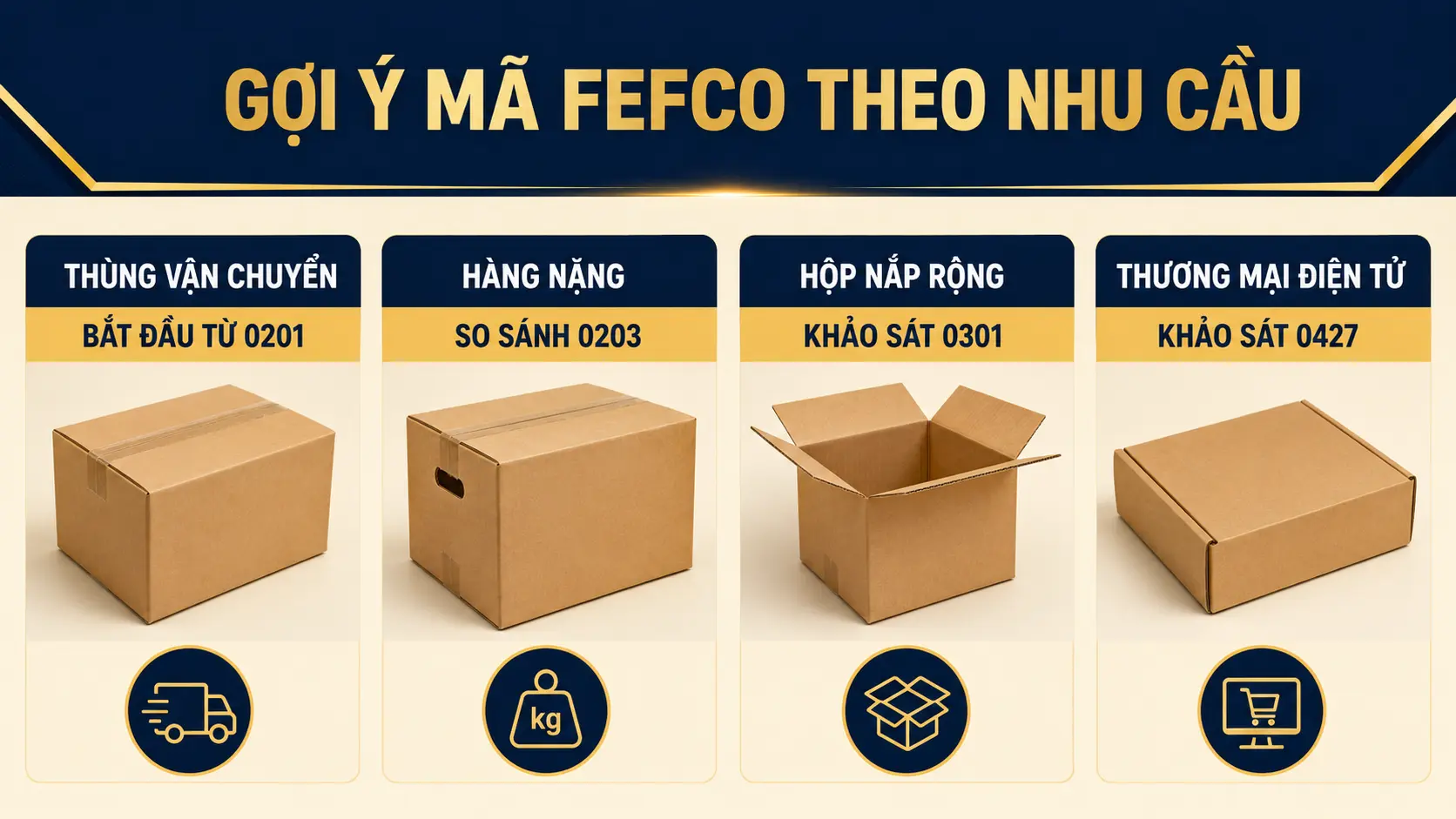 Năm dữ liệu cần có để chọn kết cấu thùng carton