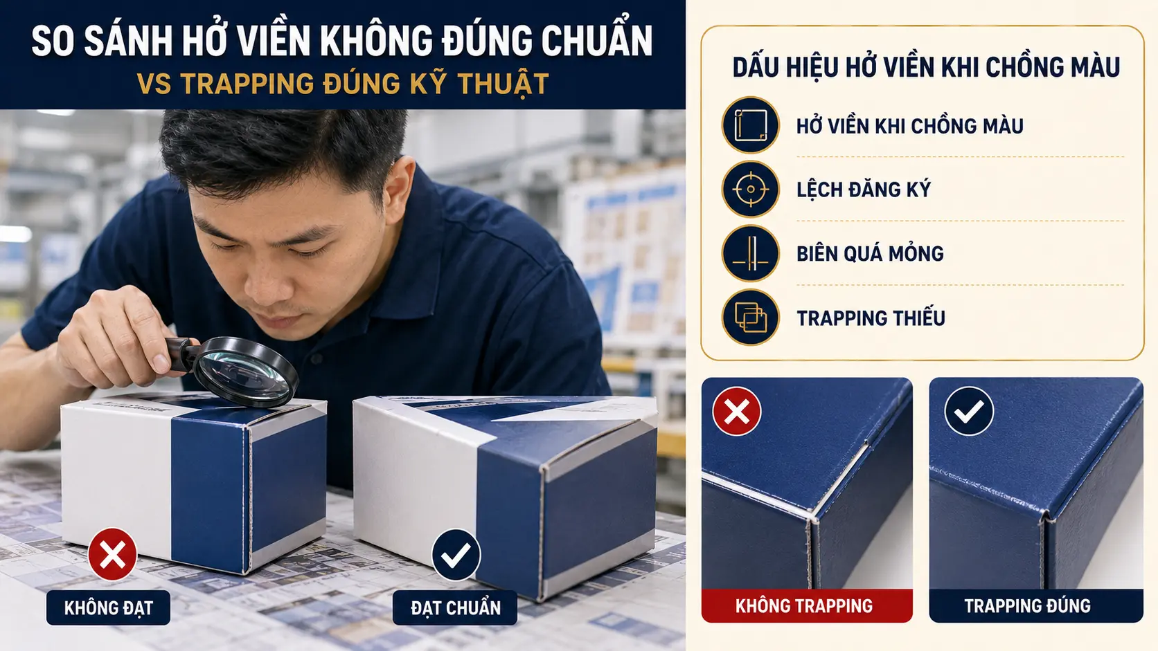 So sánh spread choke và knockout trong in ấn