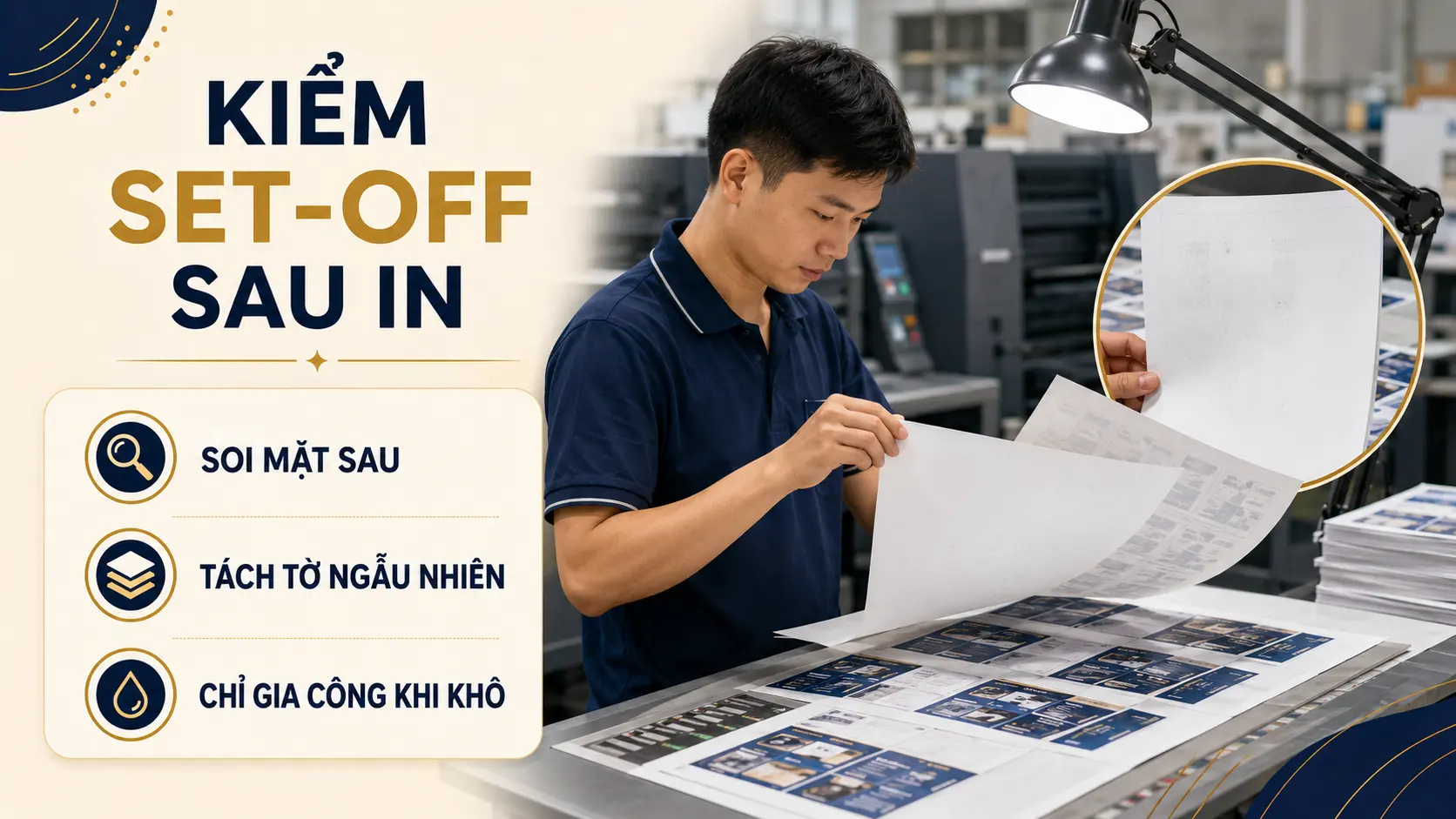 Set-off là gì? Vì sao mực dính sang mặt sau và cách phòng tránh 2 Các nguyên nhân set-off từ TAC giấy mực và chồng giấy