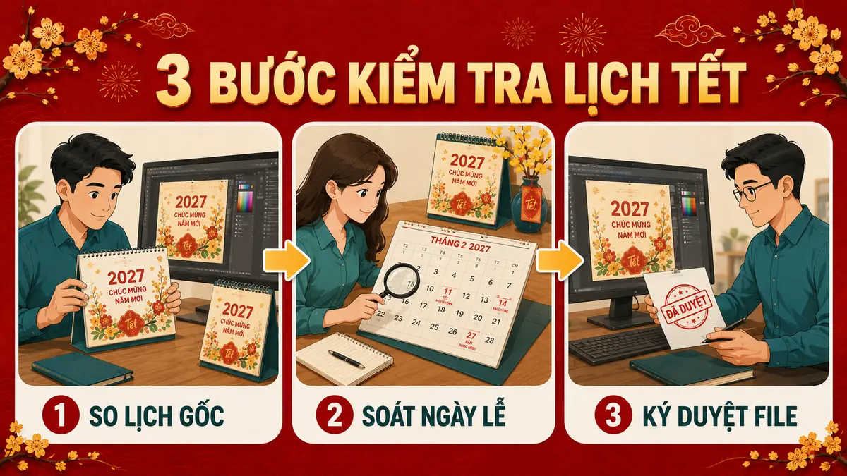 Cách Kiểm Tra Ngày Âm – Dương Trên File Lịch Tết Trước Khi In Hàng Loạt 2 Kiểm tra ngày âm dương lịch Tết 2027 trước khi in - checklist và lưu ý