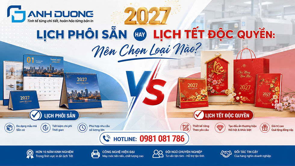 Lịch Phôi Sẵn Hay Lịch Tết Độc Quyền: Nên Chọn Loại Nào?