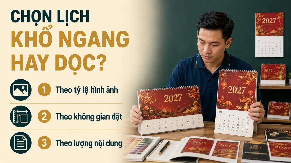 So sánh lịch Tết khổ ngang và khổ dọc - hướng dẫn thực tế
