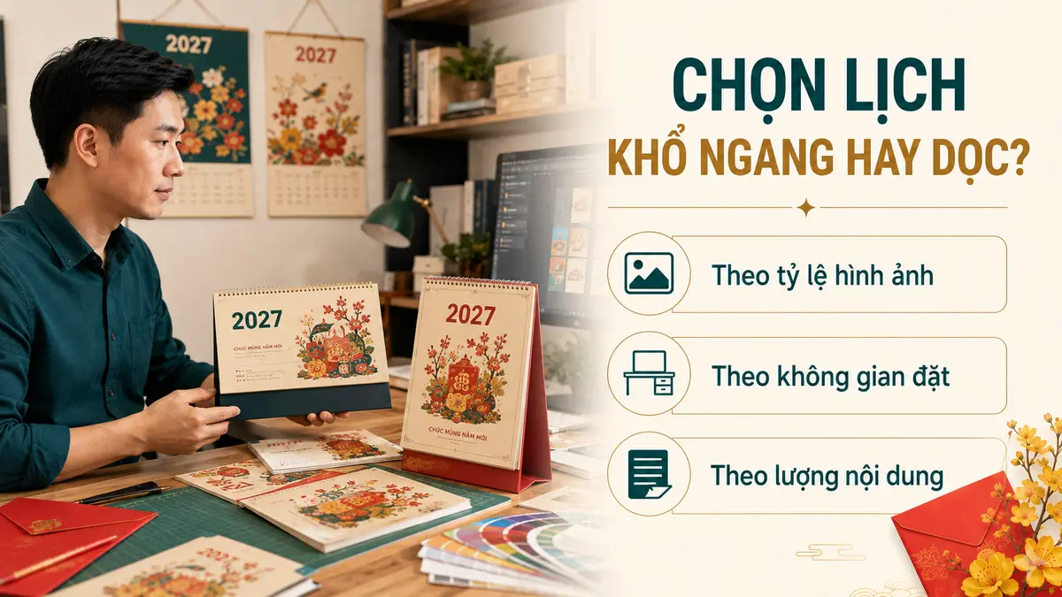 So sánh lịch Tết khổ ngang và khổ dọc