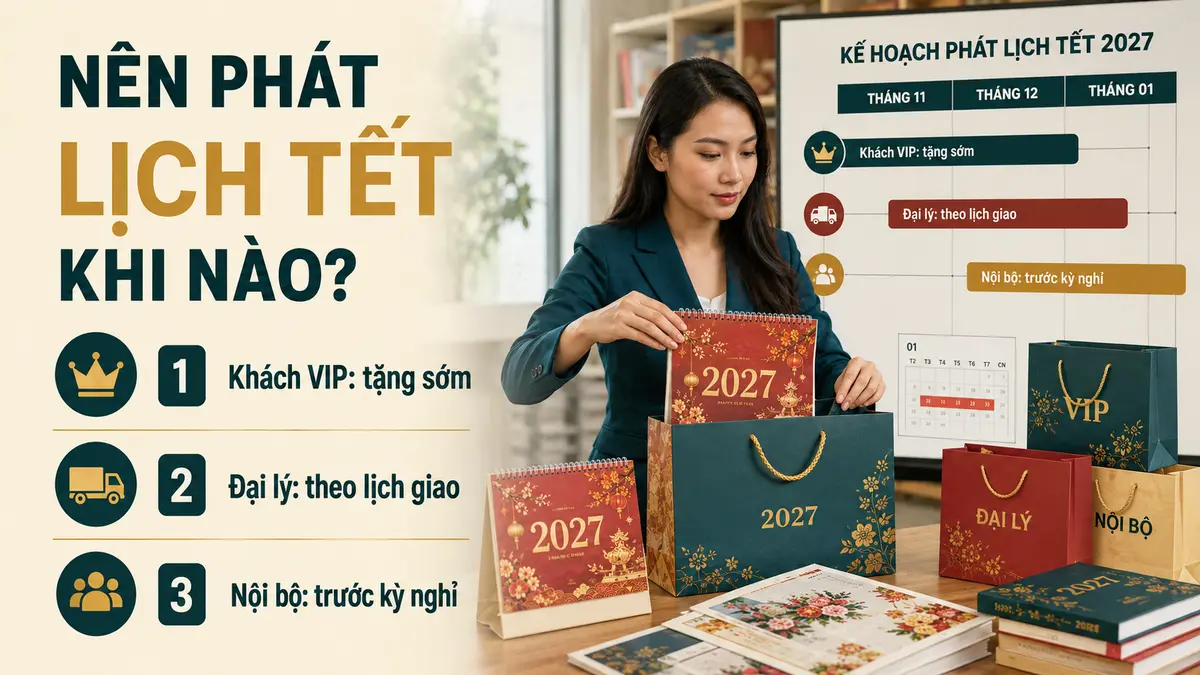 Thời điểm phát lịch Tết cho khách hàng - hướng dẫn thực tế