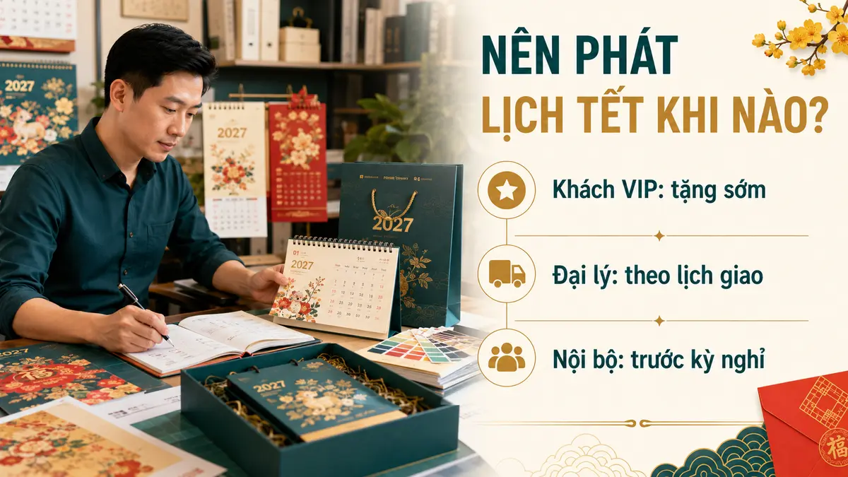 Thời điểm phát lịch Tết cho khách hàng