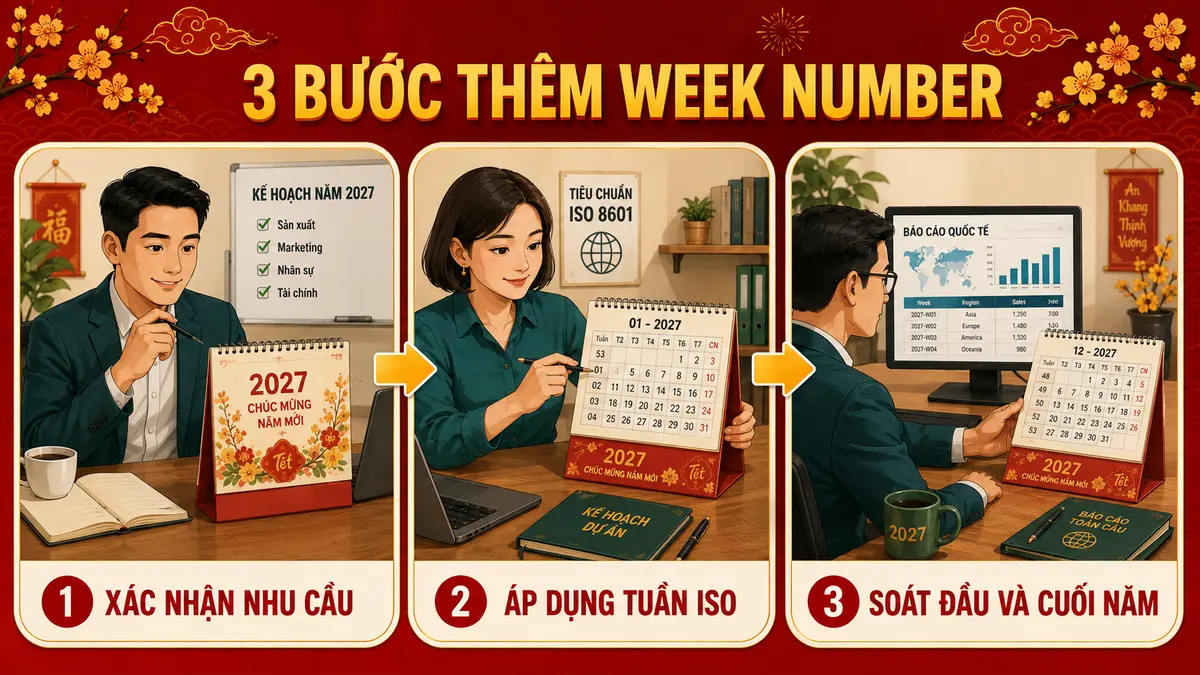 Week Number Trên Lịch Doanh Nghiệp: Khi Nào Nên In Tuần ISO 1–52/53? 2 Week Number trên lịch doanh nghiệp theo ISO 8601 - checklist và lưu ý