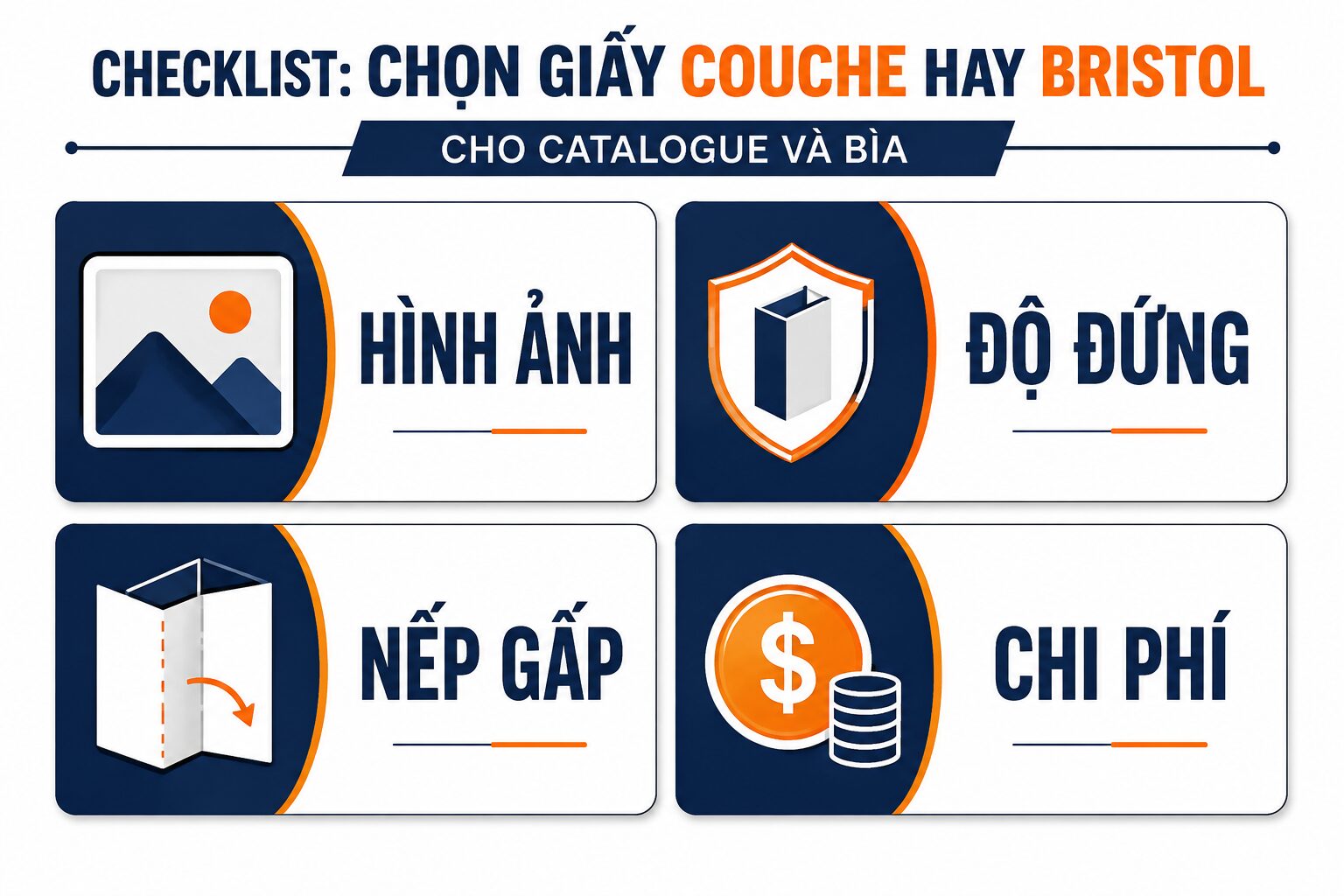 Checklist chọn Couche hay Bristol cho catalogue và bìa