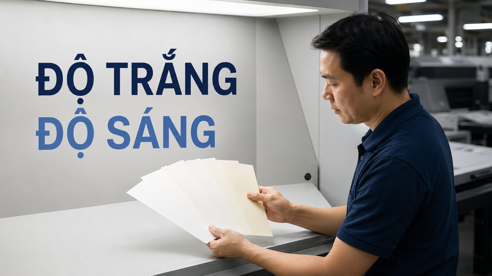 Độ trắng và độ sáng của giấy: Vì sao cùng màu in vẫn khác? 1 So sánh độ trắng và độ sáng của giấy tại xưởng in