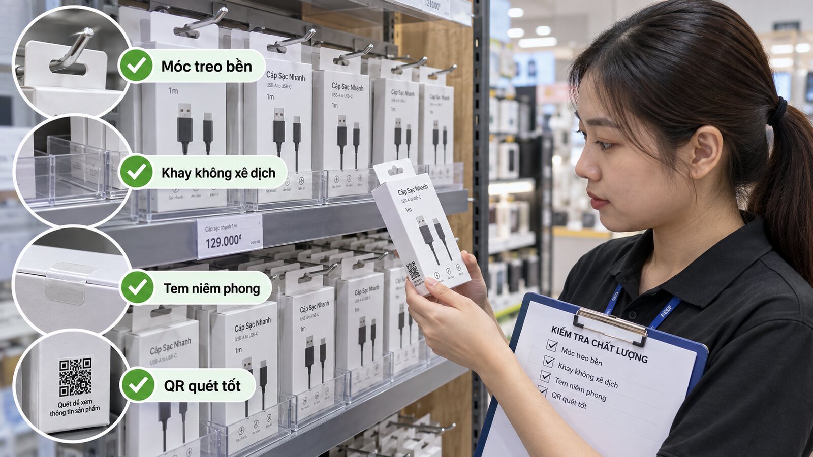 Checklist kiểm tra hộp phụ kiện điện thoại