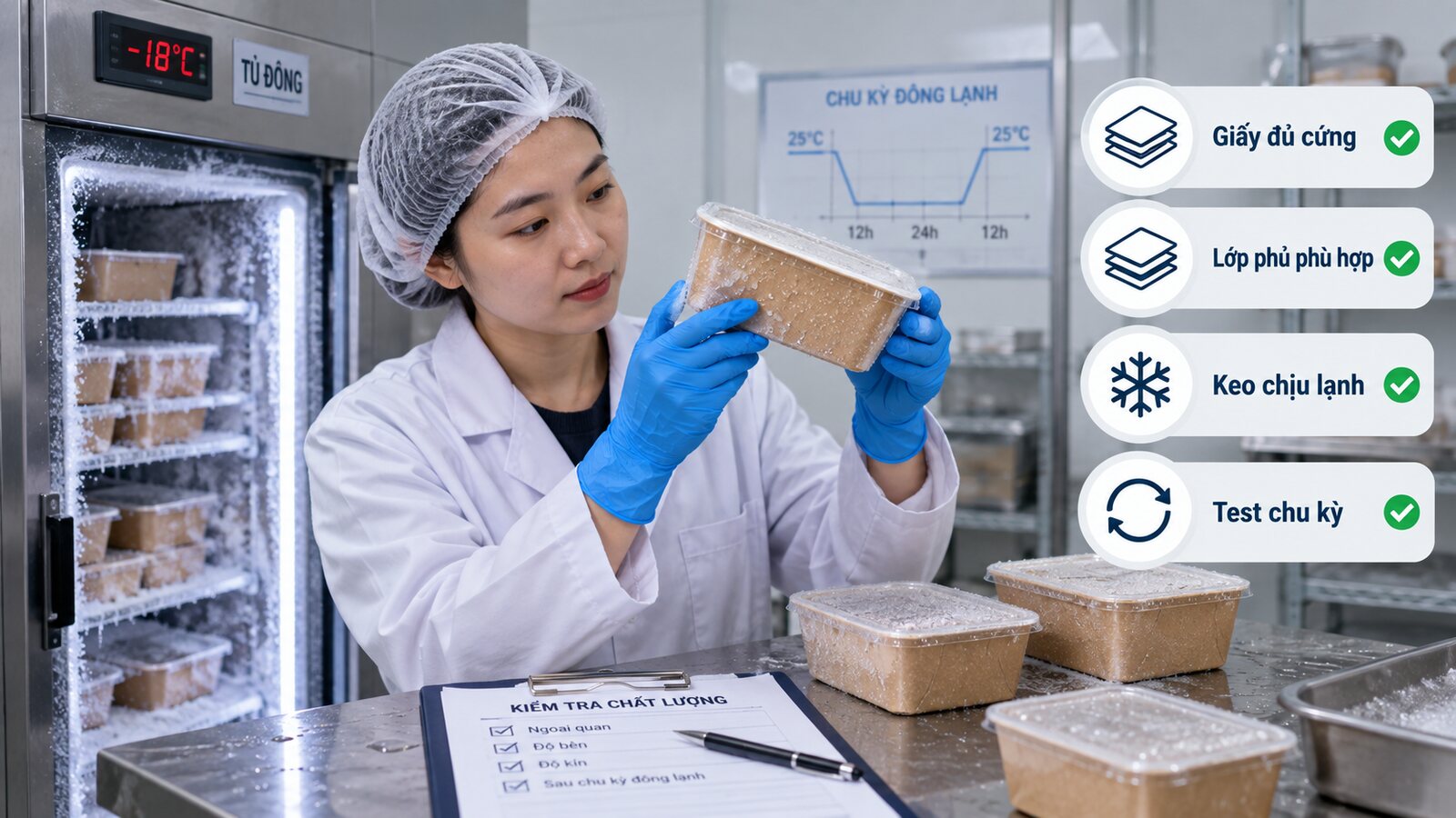 Checklist hộp thực phẩm đông lạnh