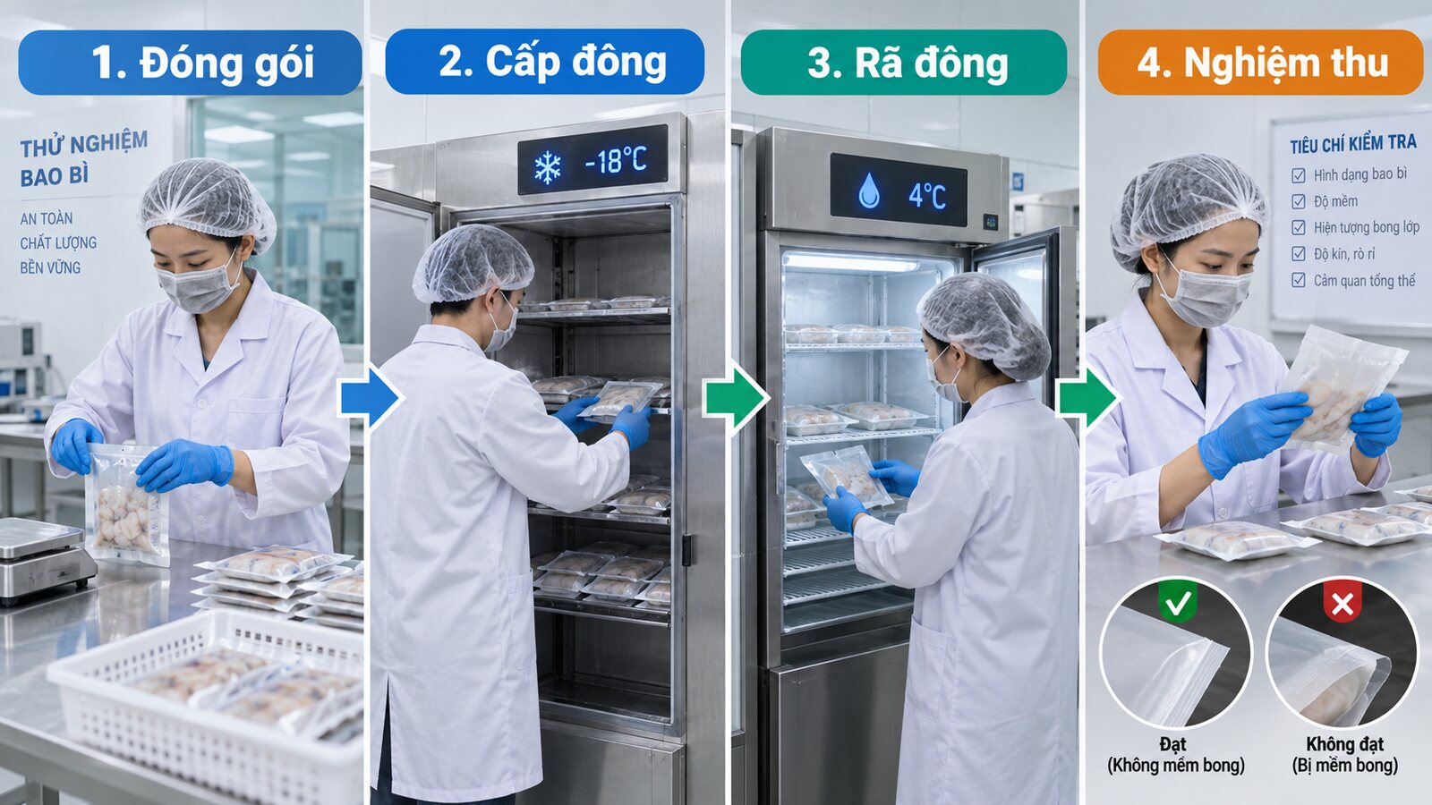 Quy trình thử hộp thực phẩm đông lạnh