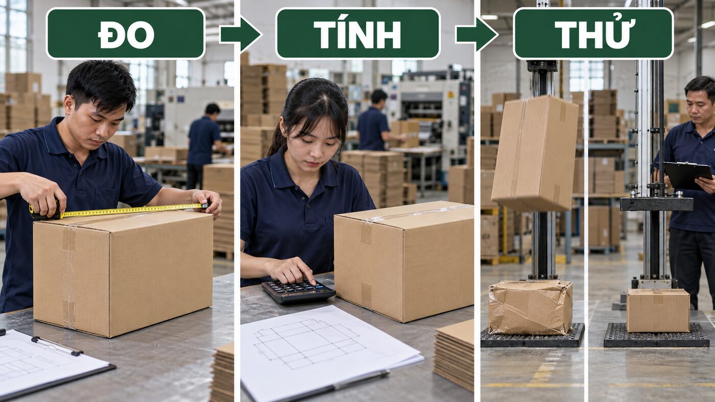 Quy trình đo thử và tối ưu trọng lượng quy đổi của hộp ship hàng