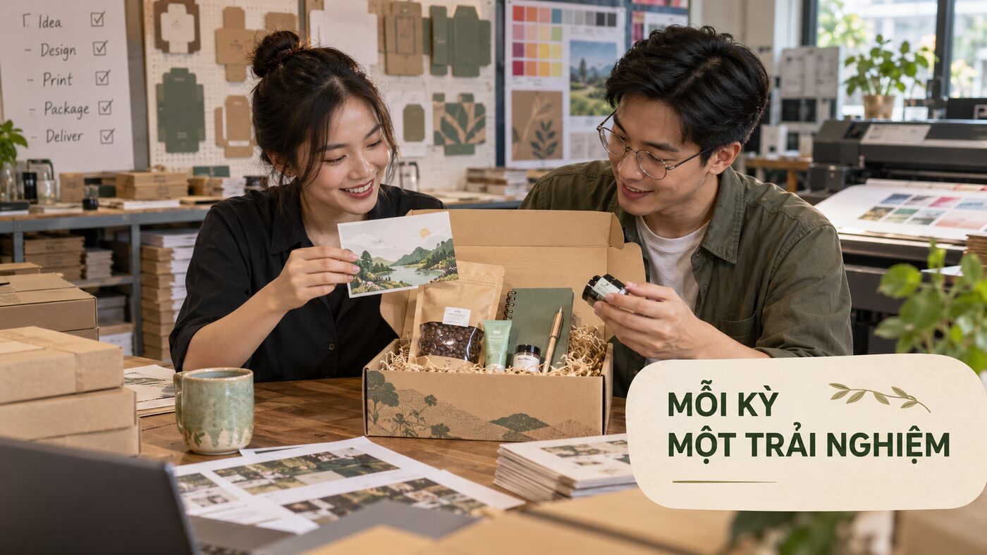 Subscription box: Thiết kế bao bì cho trải nghiệm mở hộp định kỳ 1 Nhân viên thương hiệu kiểm tra trải nghiệm mở hộp subscription box