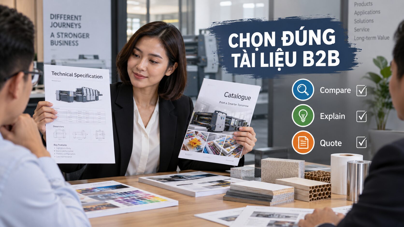 Datasheet và catalogue khác nhau: Chọn tài liệu B2B phù hợp 2 Chuyên viên B2B chọn datasheet hoặc catalogue theo checklist