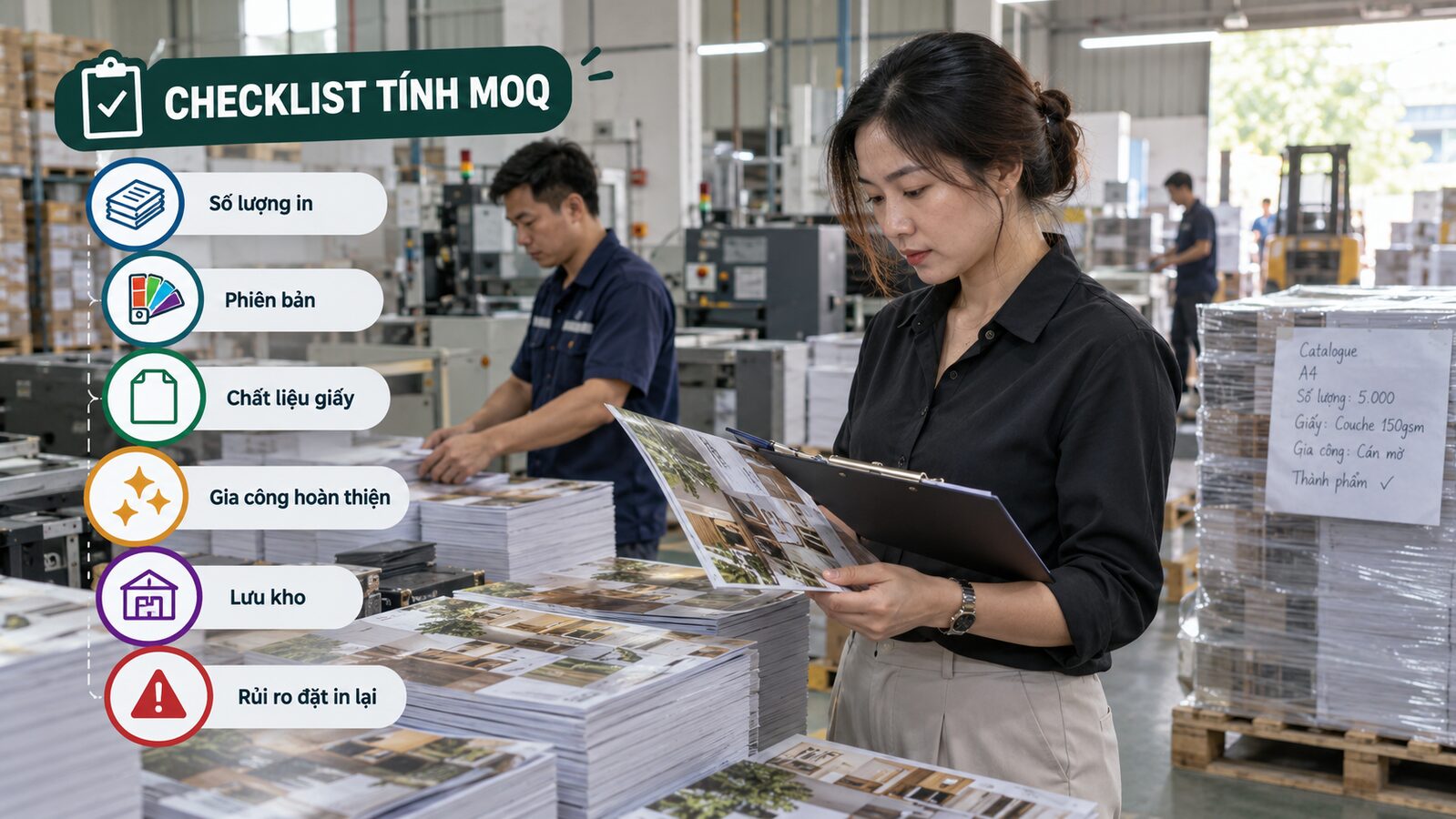 MOQ trong in offset: Cách xác định số lượng đặt hợp lý 2 Checklist tính MOQ trong in offset theo chi phí và nhu cầu