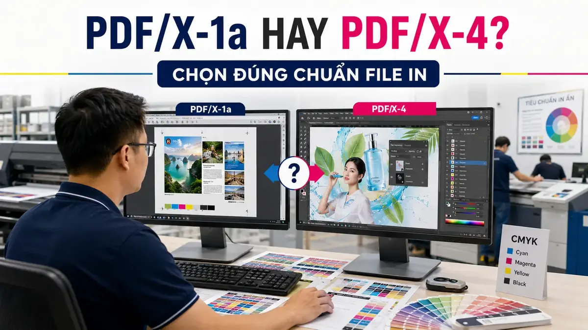 So sánh PDF X-1a và PDF X-4 khi xuất file đi in