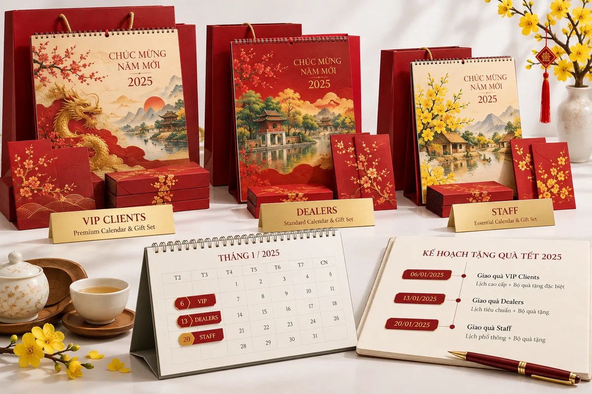 Nên Phát Lịch Tết Cho Khách Hàng Khi Nào? Timeline Tặng Quà Trước Tết 2 Lịch trình tặng lịch Tết cho khách VIP đối tác và nhân viên