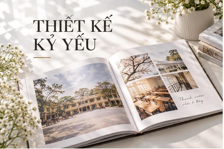 Ảnh đại diện: Quy trình thiết kế kỷ yếu và in photobook